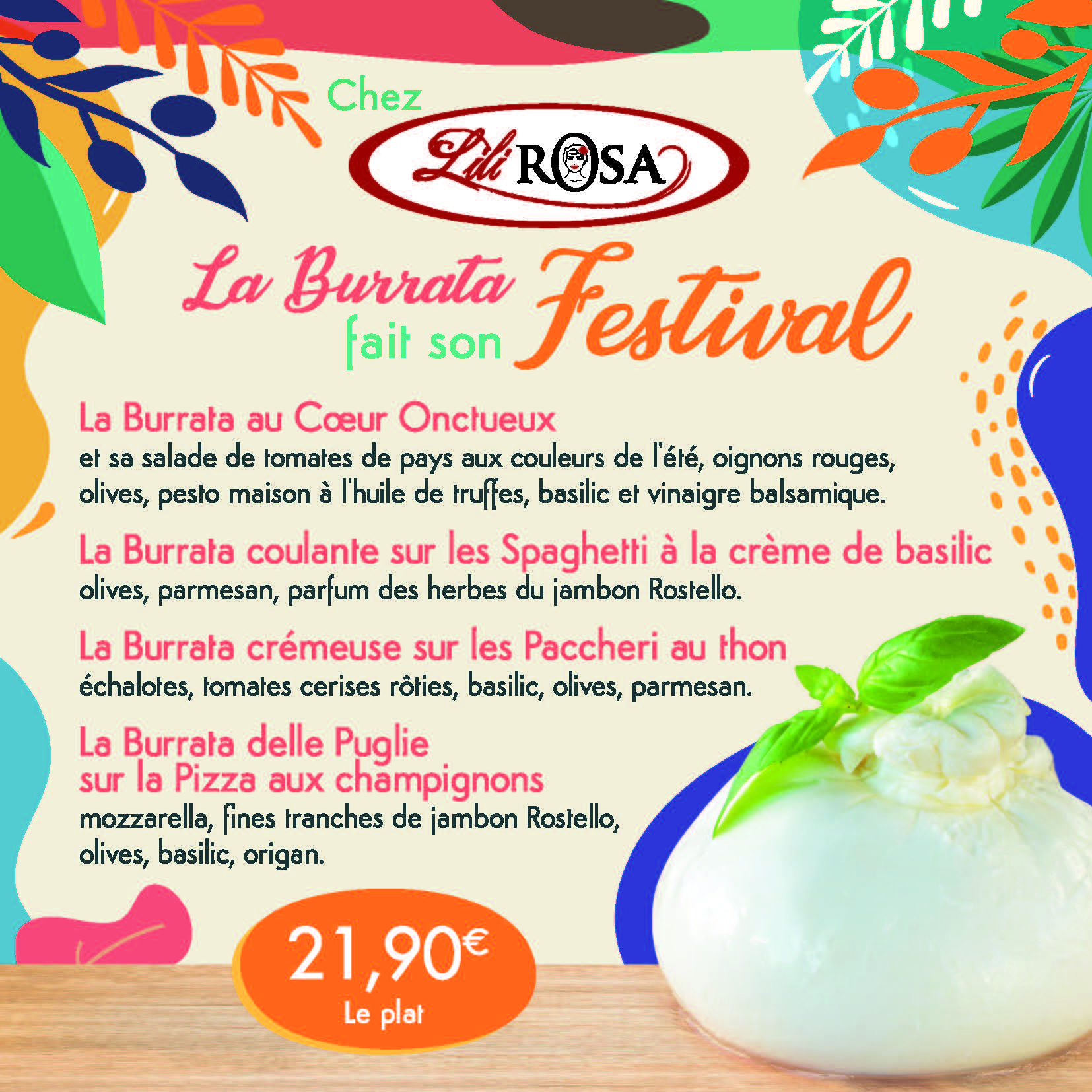 La Burrata fait son festival chez Lili Rosa